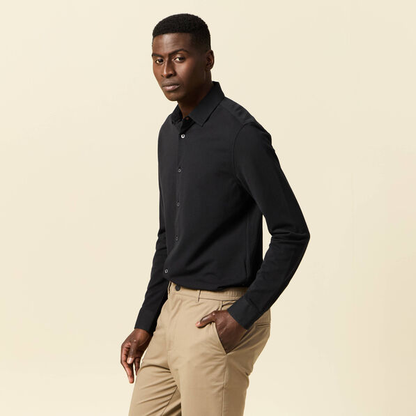 Chemise manches longues noir homme