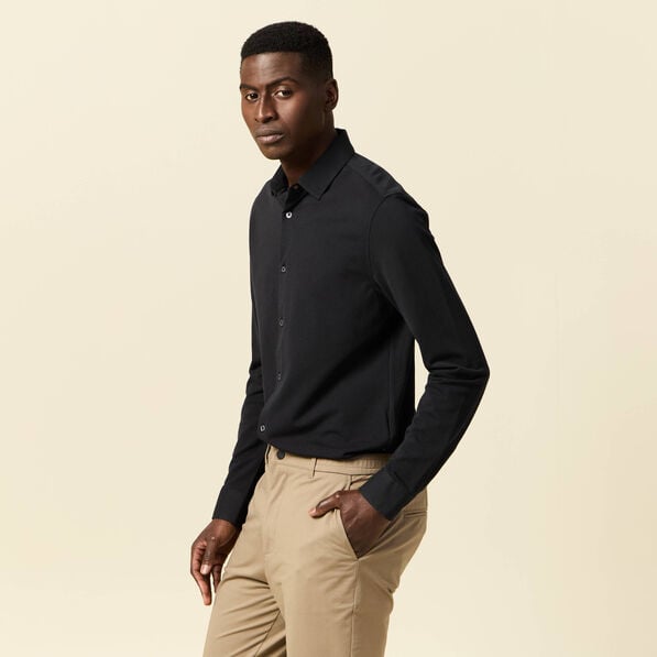 chemise manches longues noir homme Chemise manches longues noir homme