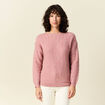 Pull manches longues rose pastel femme