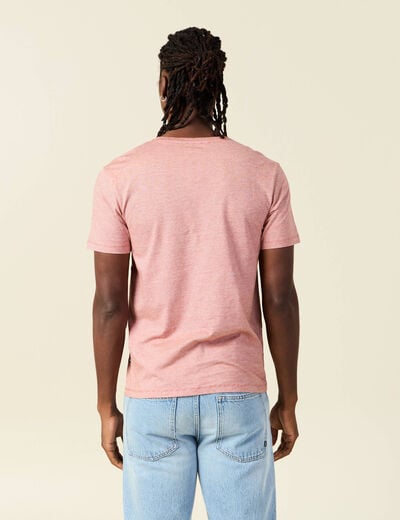 T-shirt manches courtes homme marron cognac homme