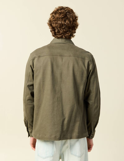 Surchemise manches longues taupe homme