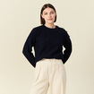 Pull éco-responsable bleu marine femme