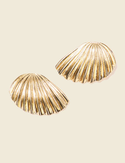 Boucles d'oreilles clous couleur or femme
