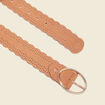 Ceinture suédine perforée beige femme