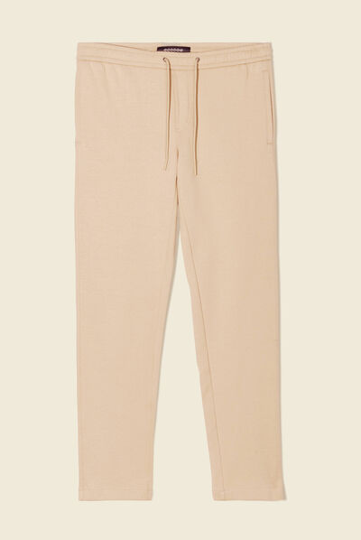 Pantalon jogging beige homme