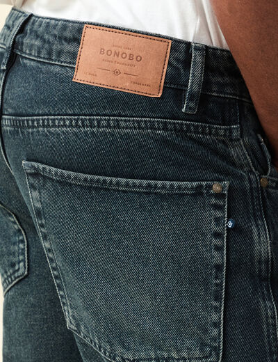 Jeans regular longueur 32 en coton bleu homme
