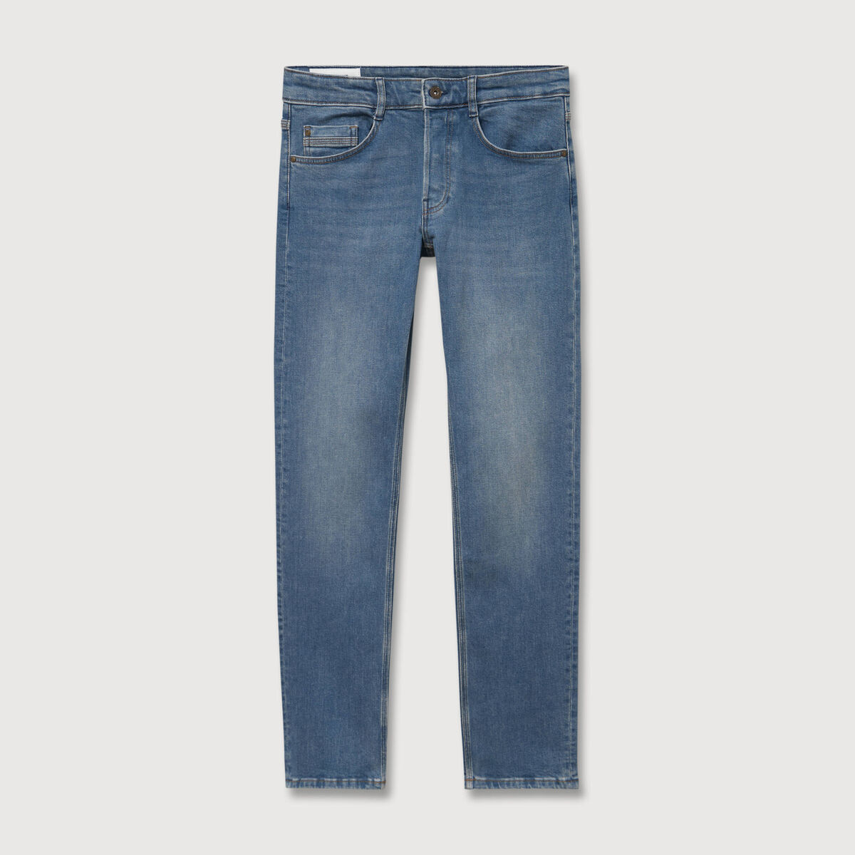 Jeans straight longueur 34 denim double stone homme