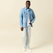 Jeans large 5 poches denim snow bleach homme