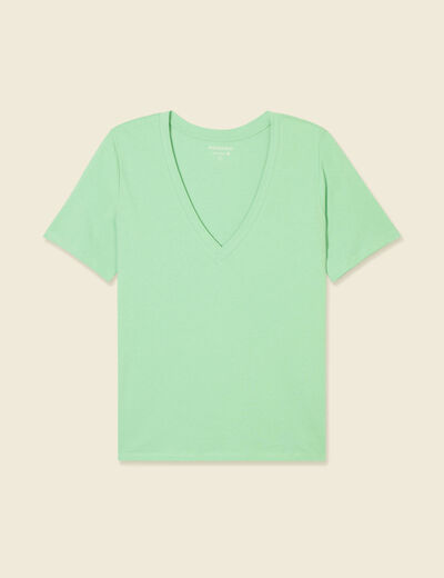 T-shirt manches courtes vert clair femme