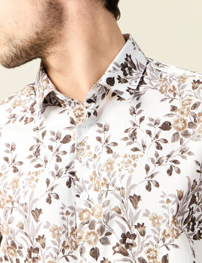 Chemise à manches longues blanc homme