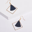 Boucles d'oreilles pendantes bleu marine femme
