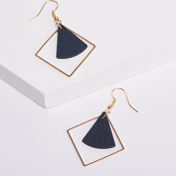 boucles doreilles pendantes bleu marine femme Boucles d'oreilles pendantes bleu marine femme