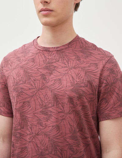 T-shirt manches courtes rose cerise homme