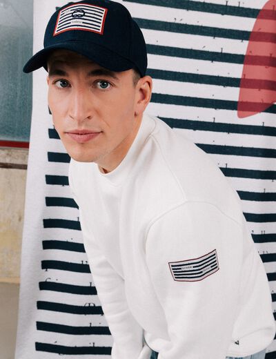 Sweat manches longues ecru homme