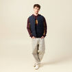 Sweat &agrave; capuche manches longues bordeaux homme