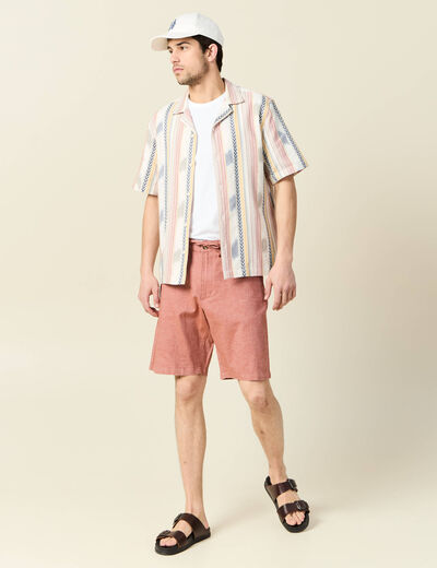 Chemise manches courtes bleu foncé homme