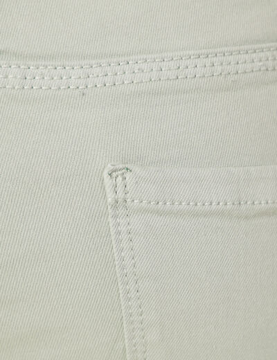 Pantalon slim 7/8ème vert pastel femme