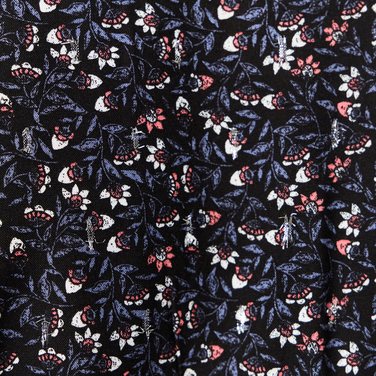 Robe évasée éco-responsable noir femme