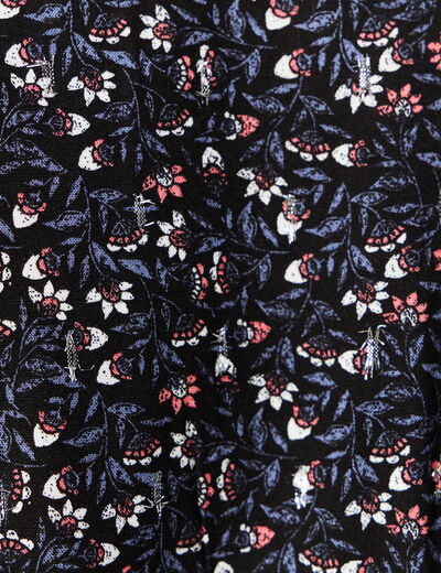 Robe évasée éco-responsable noir femme
