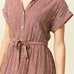 Robe longue &eacute;vas&eacute;e manches courtes violet femme