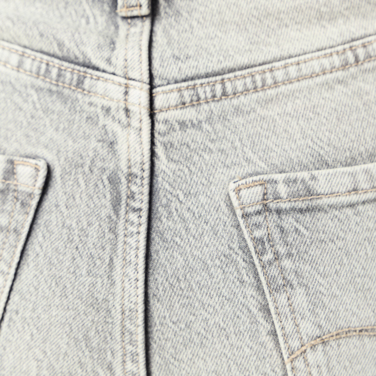 Jeans barrel slouchy taille haute 7/8ème denim gris clair femme