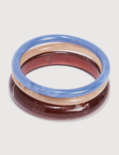 Set de 3 bracelets bleu clair femme