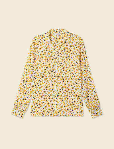 Blouse manches longues beige femme