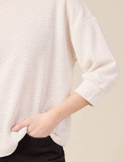 T-shirt éco-responsable ecru femme