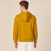 Sweat capuche éco-responsable jaune moutarde homme