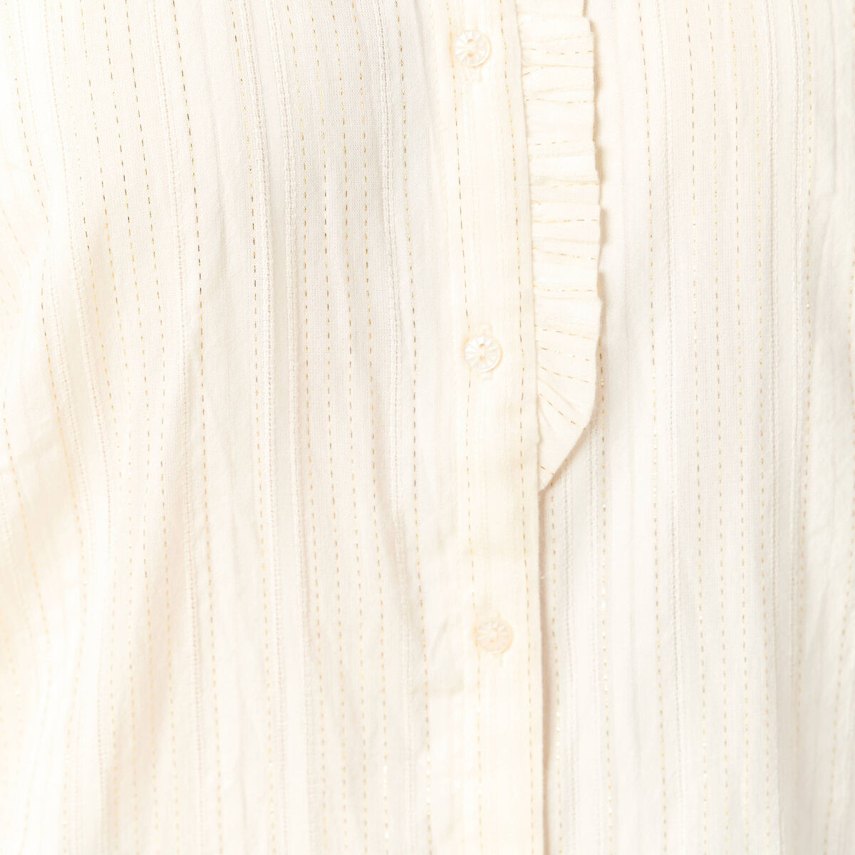 Chemise manches longues creme femme