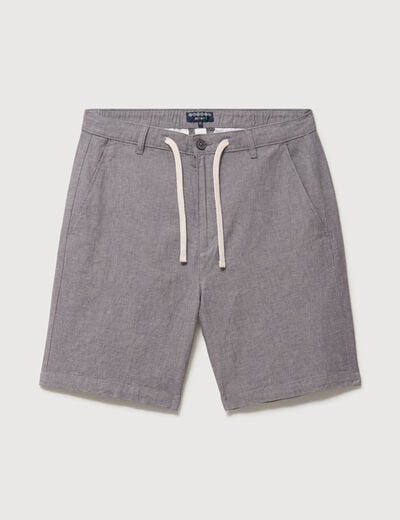 Bermuda gris fonc&eacute; homme