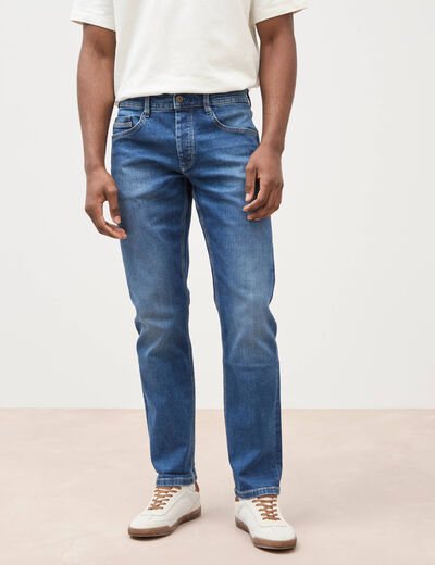 Jeans straight longueur 32 denim stone homme