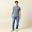 Polo éco-responsable bleu foncé homme