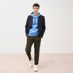 Sweat &agrave; capuche bleu violet homme