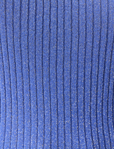 Débardeur tricot bretelles bleu electrique femme