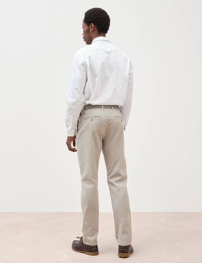 Pantalon chino avec ceinture beige homme