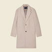 Manteau long boutonné beige homme