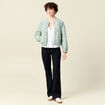 Veste broderie anglaise vert clair femme