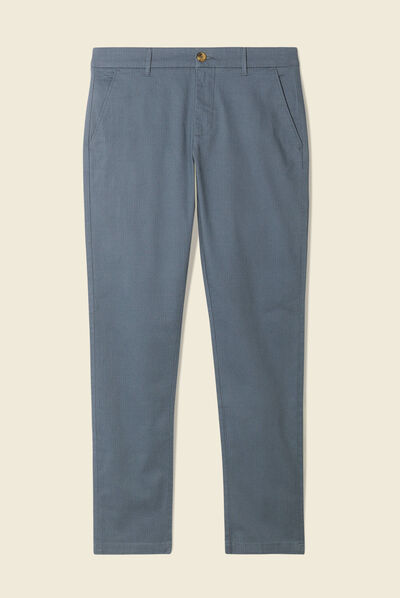 Pantalon slim Instinct chino bleu gris homme