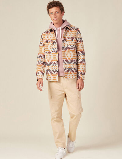 Surchemise éco-responsable beige homme
