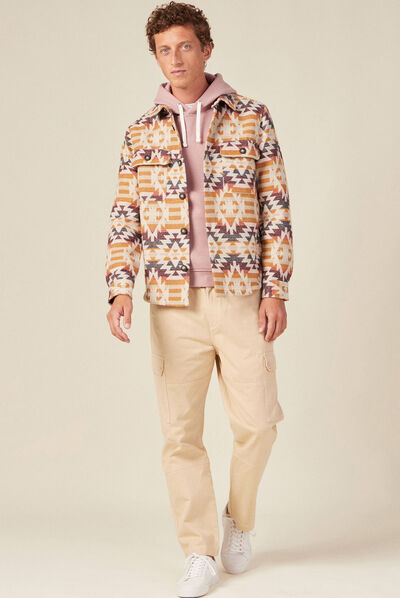 Surchemise éco-responsable beige homme