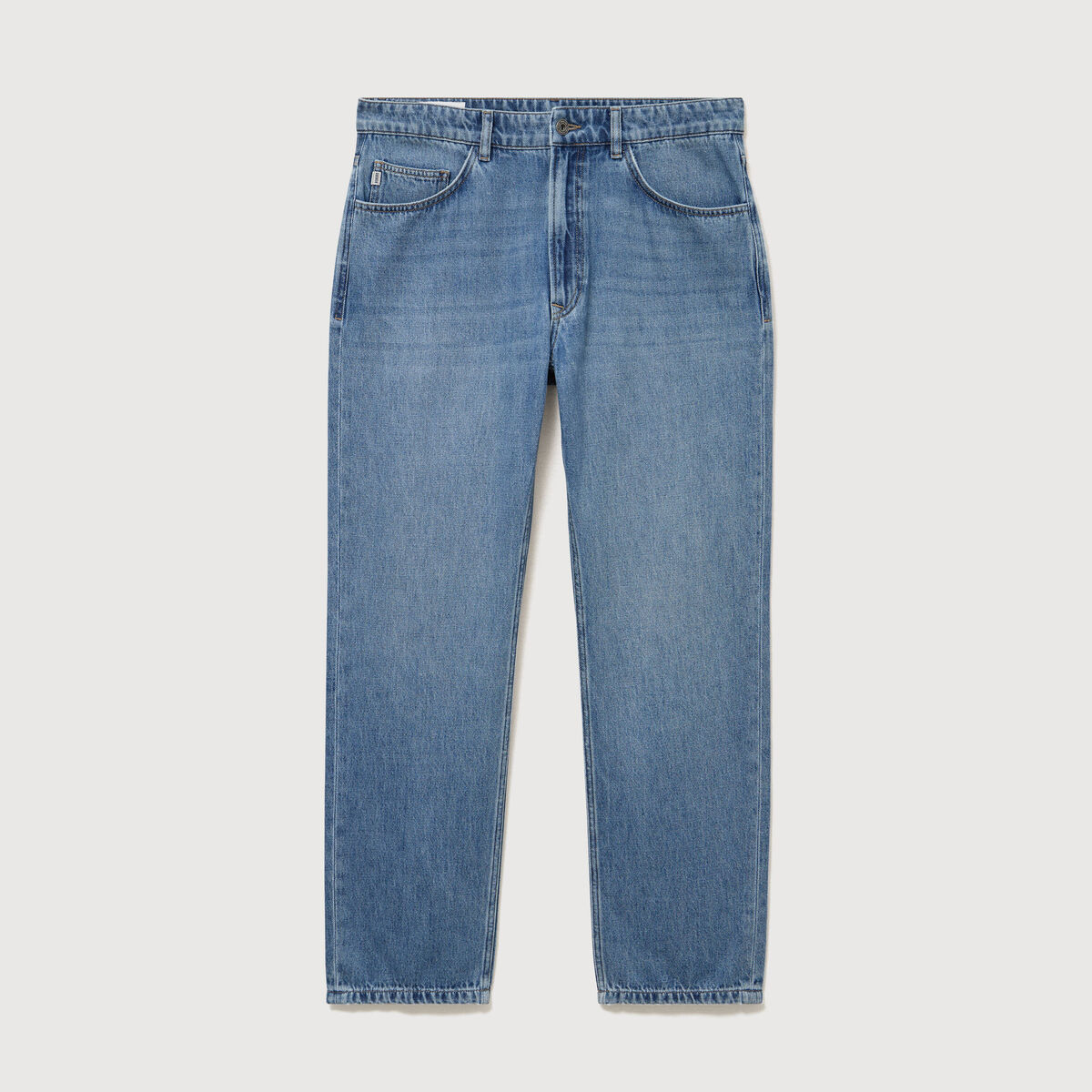 Jeans regular longueur 32 denim bleach homme