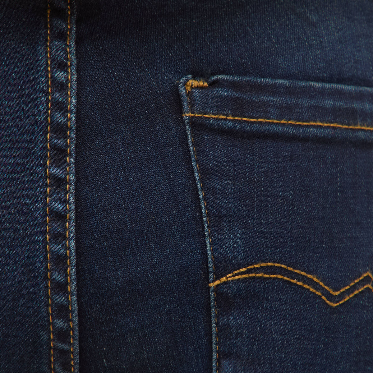 Jeans regular taille haute denim brut femme