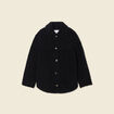 Manteau surchemise droit noir femme