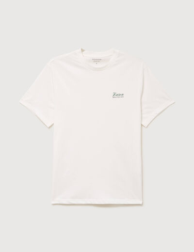 T-shirt en coton ecru homme