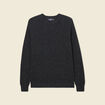Pull manches longues fabriqué en France gris foncé homme