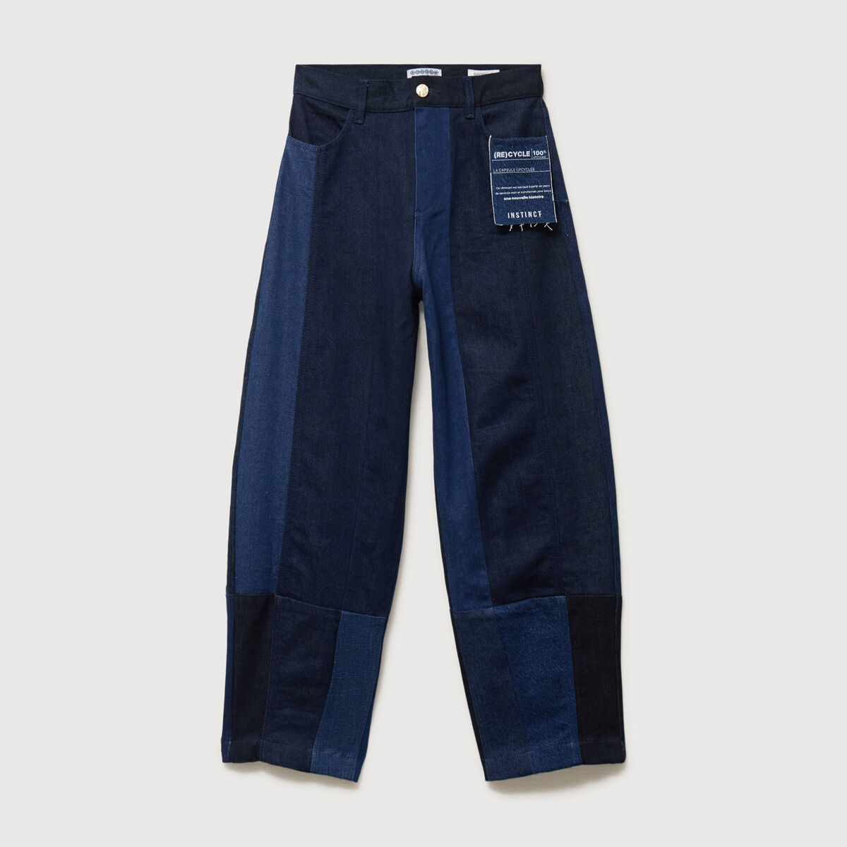 Jeans barrel taille standard denim stone femme