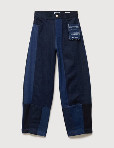 Jeans barrel taille standard denim stone femme
