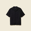 Chemise boyfriend manches courtes noir homme