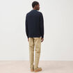 Pull manches longues bleu marine homme